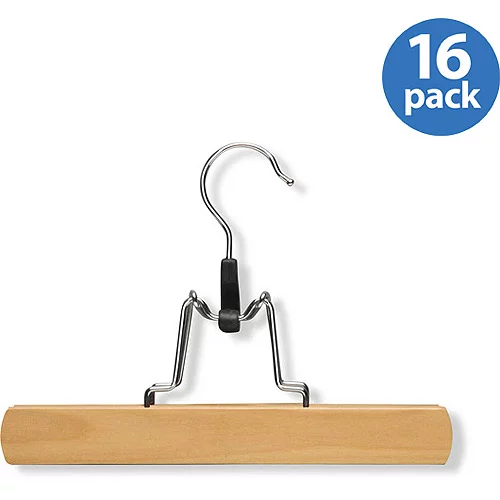 Honey-Can-Do HNGZ01535 Skirt/Pant Hangers with Clips Cedar 8-Pack 
